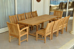 Anderson Teak Set-88 Bahama Sahara 11-Pieces 8' Rectangular Dining Set