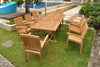 Anderson Teak Set-80 Bahama Stackable Sahara 9-Pieces Rectangular Dining Set B