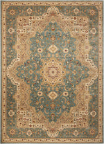 Nourison Antiquities Traditional Slate Blue Area Rug