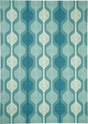 Nourison Sun N` Shade Contemporary Aqua Area Rug