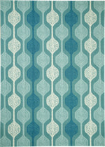 Nourison Sun N` Shade Contemporary Aqua Area Rug