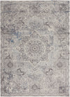 Nourison Grand Expressions Traditional Dark Grey Ivory Area Rug