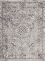 Nourison Grand Expressions Traditional Dark Grey Ivory Area Rug