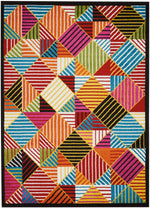 Nourison Oakdale Contemporary Black/Multicolor Area Rug