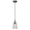 Chloe Lighting CH58017RB06-DP1 Charles Industrial-Style 1 Light Rubbed Bronze Ceiling Mini Pendant 6`` Shade