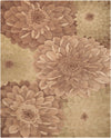 Nourison Tropics Contemporary Taupe/Green Area Rug