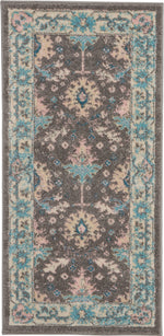 Nourison Tranquil Traditional Grey/Pink Area Rug