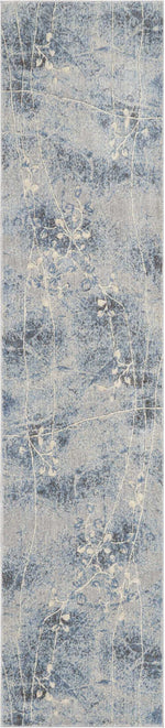 Nourison Somerset Contemporary Silver/Blue Area Rug