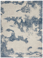 Nourison Imprints Contemporary Ivory/Light Blue Area Rug