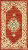 Nourison Traditional Vintage Traditional Red Area Rug