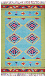 Nourison Baja Transitional Blue/Green Area Rug