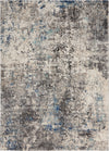 Nourison KI60 Ivory Shore Contemporary Dark Grey/Multi Area Rug