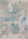 Nourison Karma Transitional Ivory/Light Blue Area Rug