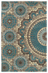 Kaleen Rugs Rosaic Collection ROA07-91 Teal Area Rug