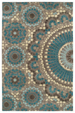 Kaleen Rugs Rosaic Collection ROA07-91 Teal Area Rug