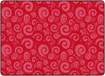 Flagship Carpets Swirl Tone On Tone Cherry  Educational Rug