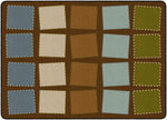 Flagship Carpets Quilted Seating Earth Tone  Educational Rug