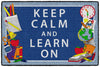 Flagship Carpets Keep Calm & Learn On - Blue  Educational Rug