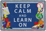 Flagship Carpets Keep Calm & Learn On - Blue  Educational Rug