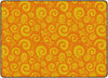 Flagship Carpets Swirl Tone On Tone Orange  Educational Rug