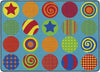 Flagship Carpets Patterned Circles (seats 30)  Educational Rug