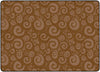 Flagship Carpets Swirl Tone On Tone Chocolate  Educational Rug