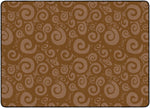 Flagship Carpets Swirl Tone On Tone Chocolate  Educational Rug