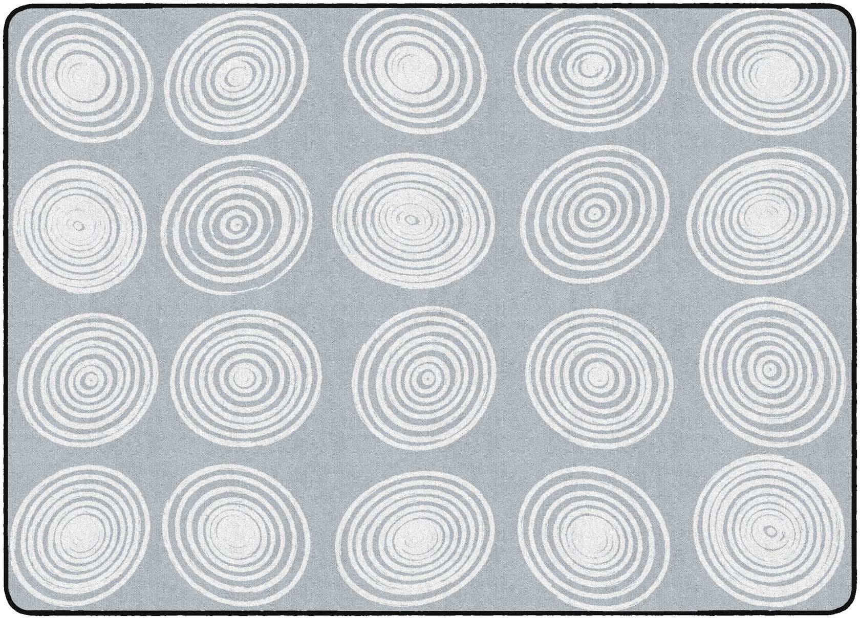 Flagship Carpets Circles Grey White