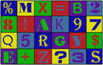 Flagship Carpets Alphabet Number Jumble  Educational Rug