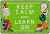 Flagship Carpets Keep Calm & Learn On - Green  Educational Rug