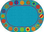 Flagship Carpets Patterned Circles (seats 30)  Educational Rug