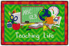 Flagship Carpets Teaching Life - Green & Red  Educational Rug