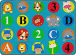 Flagship Carpets Abc &123 Animals-primary (seats 30)  Educational Rug