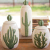 Kalalou CDV1837 Ceramic Cactus Canisters, Set of 3