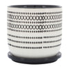 Sagebrook Home 16400-04 Ceramic, 6" Planter With Saucer, Black
