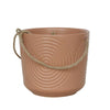 Sagebrook Home 16377-04 Ceramic, 6" Vector Hanging Planter, D.Rose
