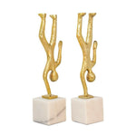 Sagebrook Home 15577 Set of 2 14" Balancing Human Bookends, Gold