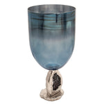 Sagebrook Home 15621-02 22" Glass Hurricane, Blue