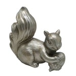 Sagebrook Home 16554-01 Resin, 7" Squirrel Acorn Deco, Champagne