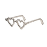 Sagebrook Home 15573-02 Metal Heart Shaped Glasses, Silver