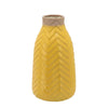 Sagebrook Home 13916-06 12" Chevron Vase, Yellow