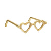 Sagebrook Home 15573-01 Metal Heart Shaped Glasses, Gold