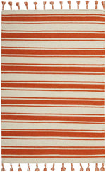 Nourison Solano Contemporary Ivory/Orange Area Rug