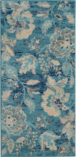 Nourison Tranquil Transitional Turquoise Area Rug