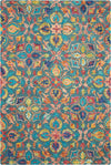 Nourison Vivid Transitional Teal Area Rug