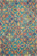 Nourison Vivid Transitional Teal Area Rug