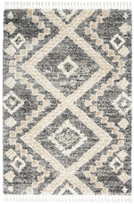 Nourison Scandinavian Shag Contemporary Grey/Ivory Area Rug