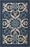 Nourison Caribbean Transitional Navy Area Rug