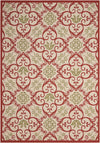 Nourison Caribbean Transitional Ivory/Rust Area Rug