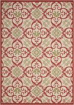 Nourison Caribbean Transitional Ivory/Rust Area Rug